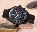Fake Omega Speedmaster Watch Black Chronograph Face Rubber Band 45MM